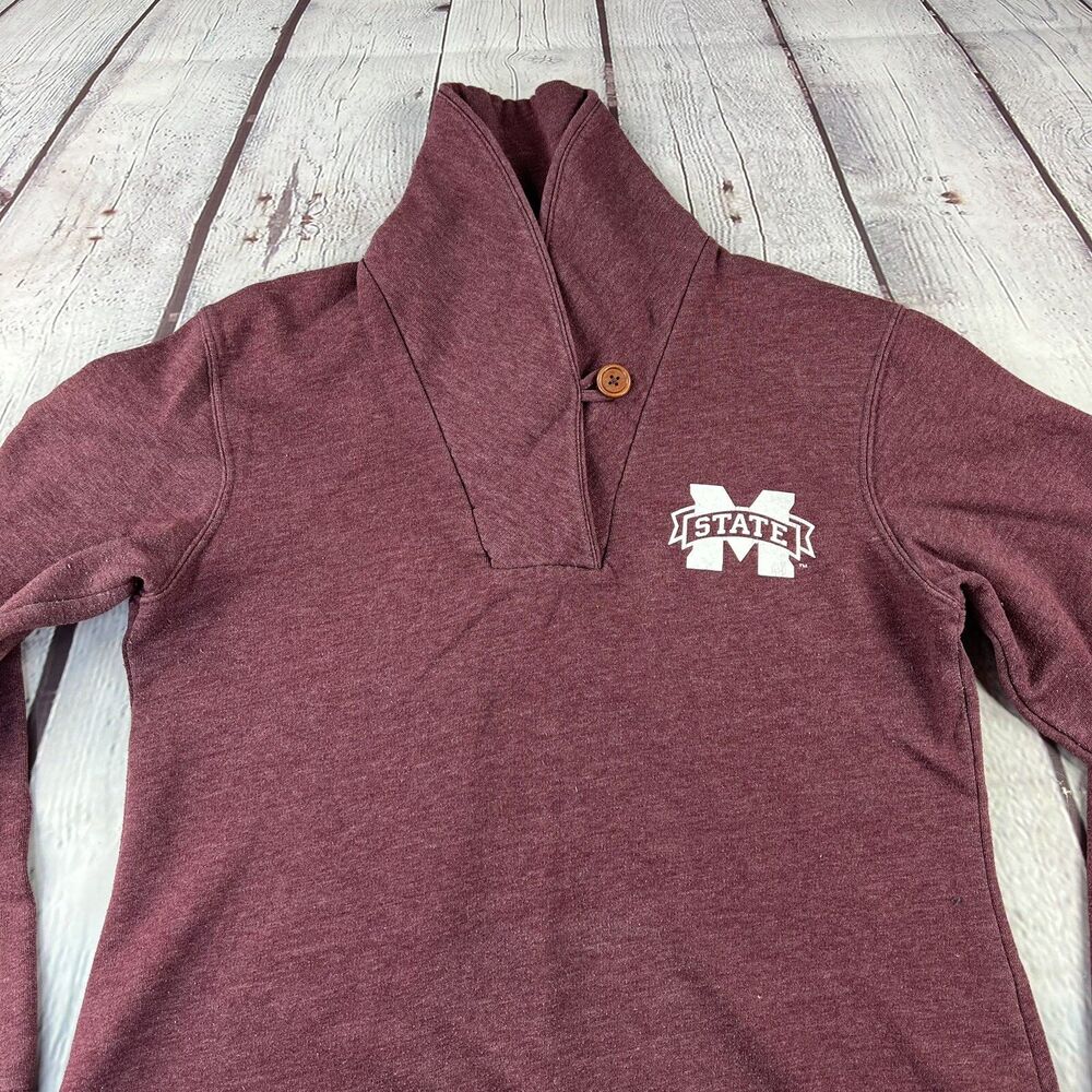 REDSHIRT Womens Cowl Neck Long Sleeve Maroon Sweatshirt Mississippi St XL NCAA